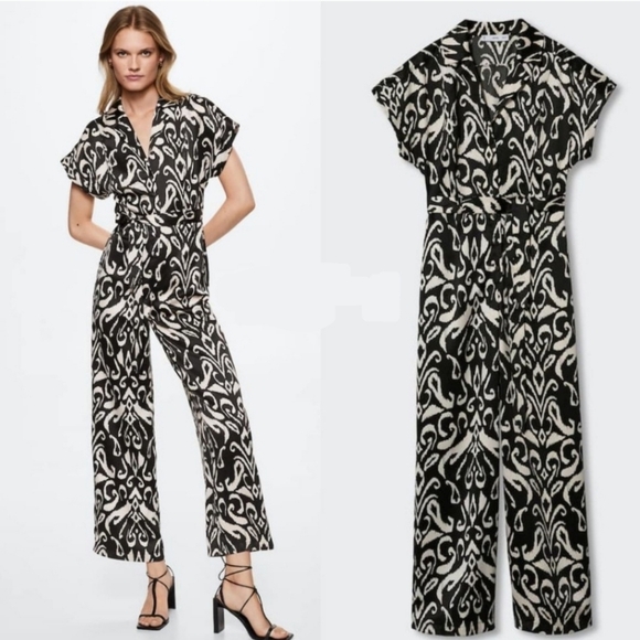 Mango Pants - MANGO Printed jumpsuit